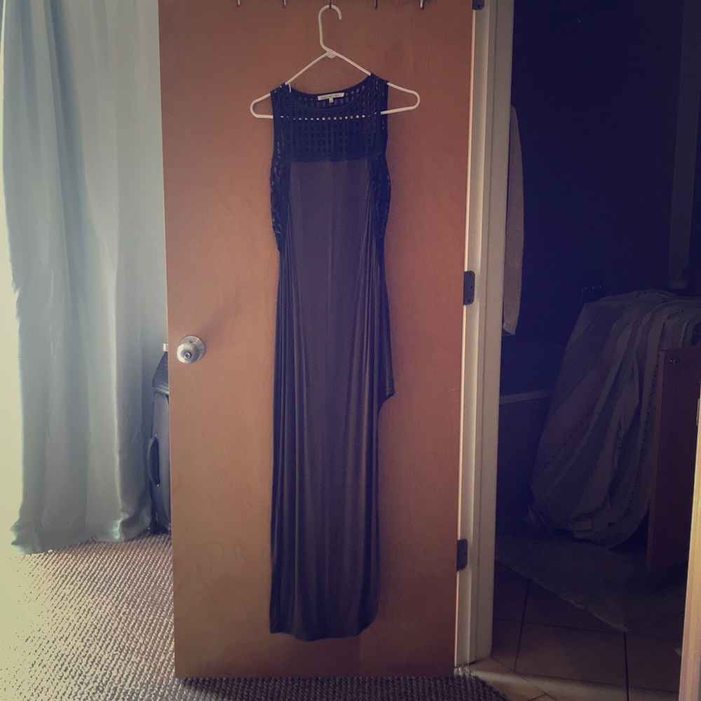 Maxi dress with sexy cut out top!